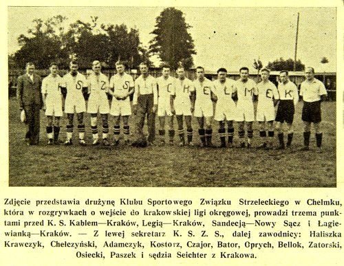 Drużyna KS Związku Strzeleckiego Chełmek — lata 30.